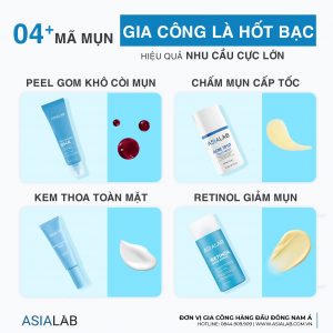 Gia công sản phẩm giảm mụn bắt kịp xu hướng tại ASIALAB